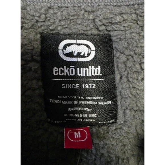 Ecko Unltd EO35H1501 Men's Full Zip Plush Lined Hoodie Black Medium - Picture 5 of 7